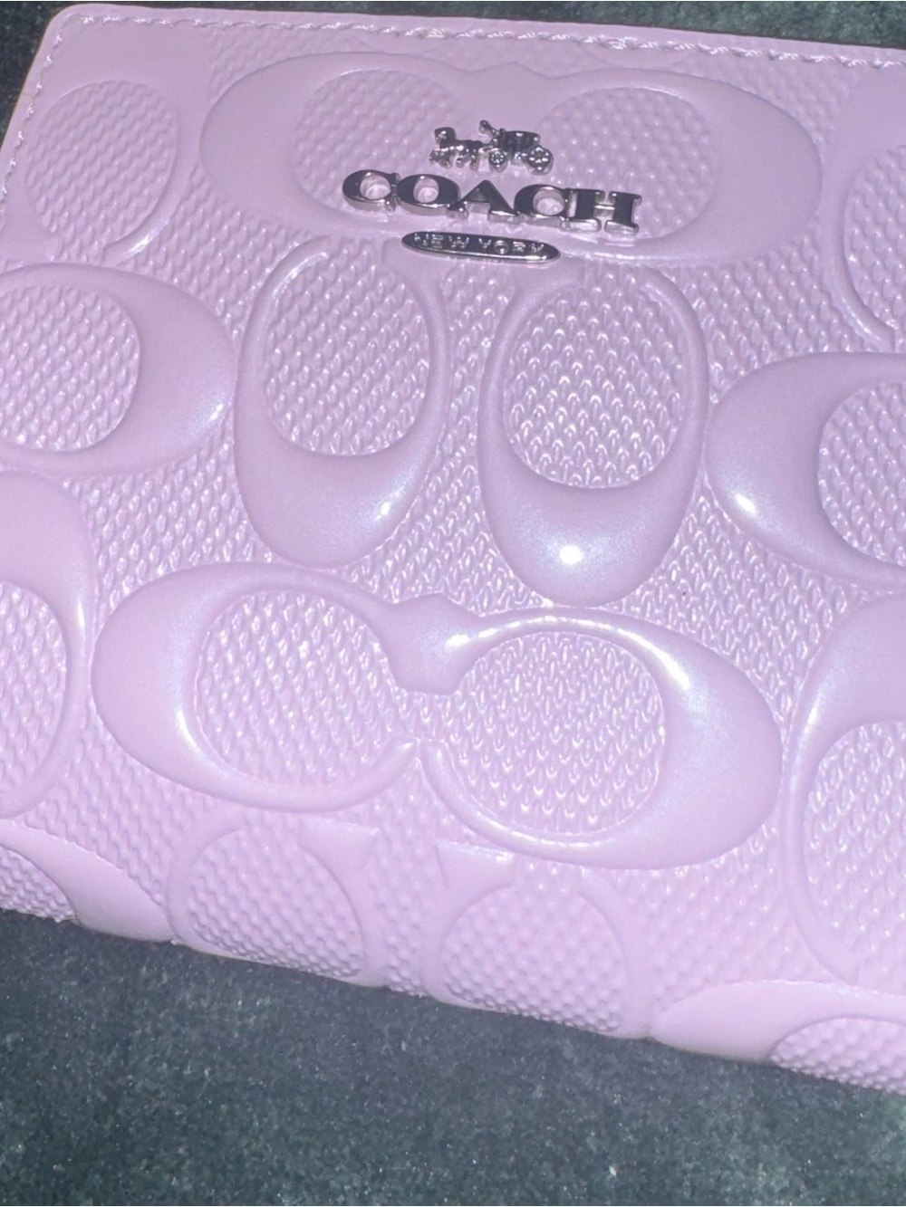 Coach Light Violet Signature Snap Wallet